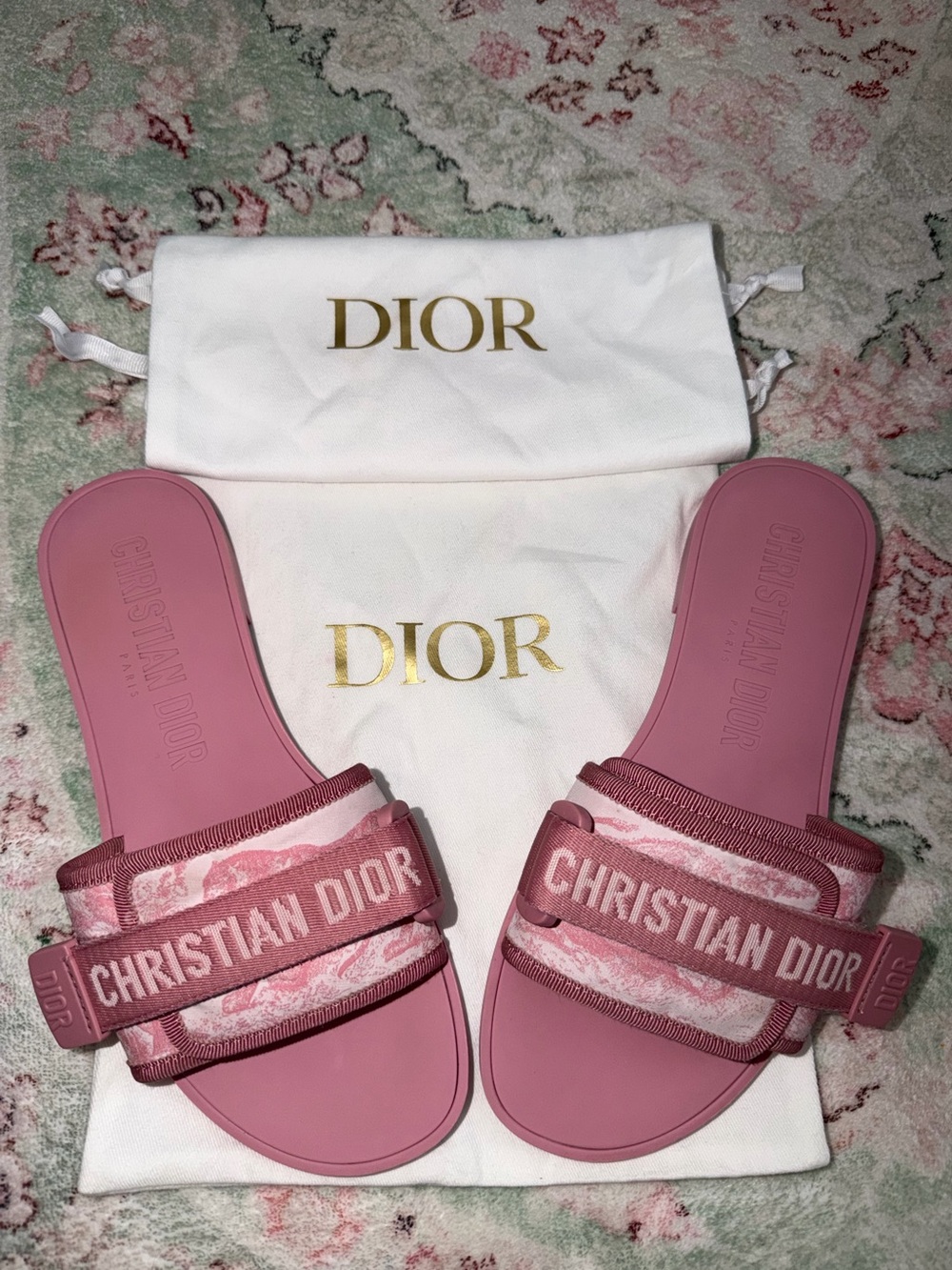 Dior Rose Pink Christian Dior Slide Sandals